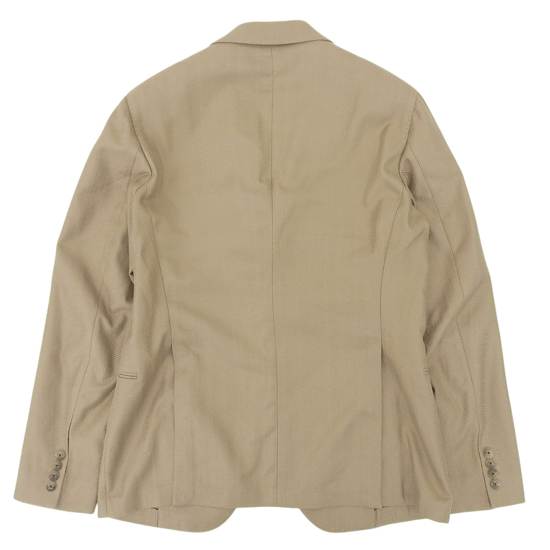 Pristine EMPORIO ARMANI Jacket Peak lapel light brown cotton mens 52