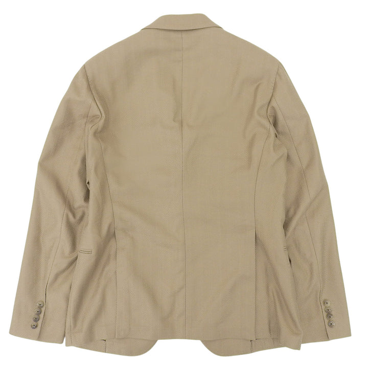 Pristine EMPORIO ARMANI Jacket Peak lapel light brown cotton mens 52