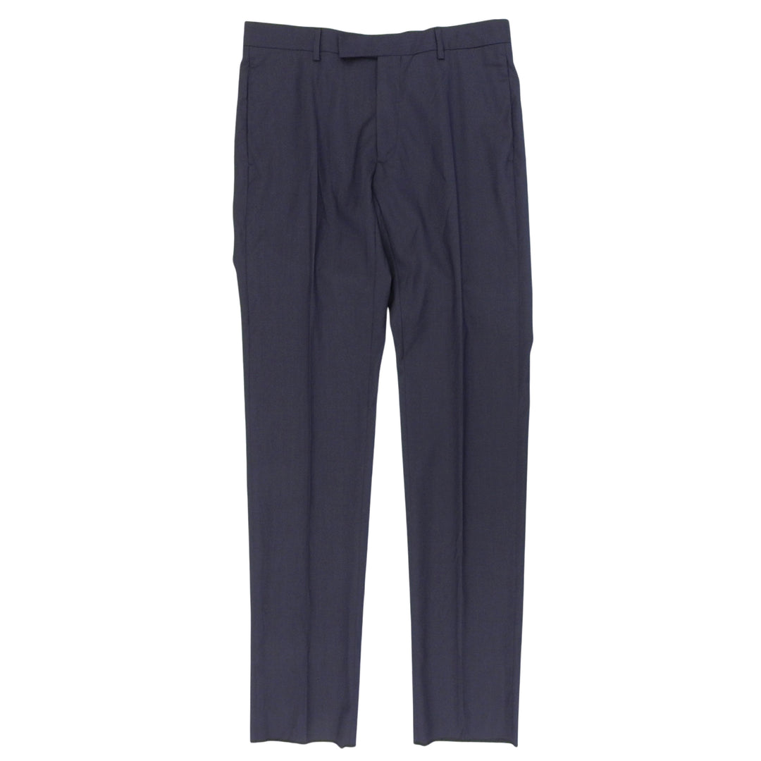 Pristine DIOR slacks Center-press tapered pants Navy wool mens 633C720A5084