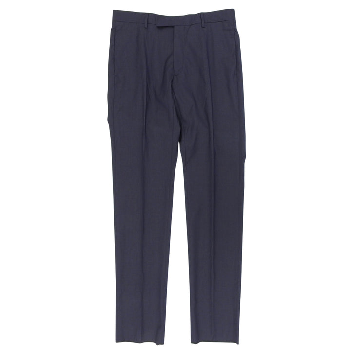Pristine DIOR slacks Center-press tapered pants Navy wool mens 633C720A5084