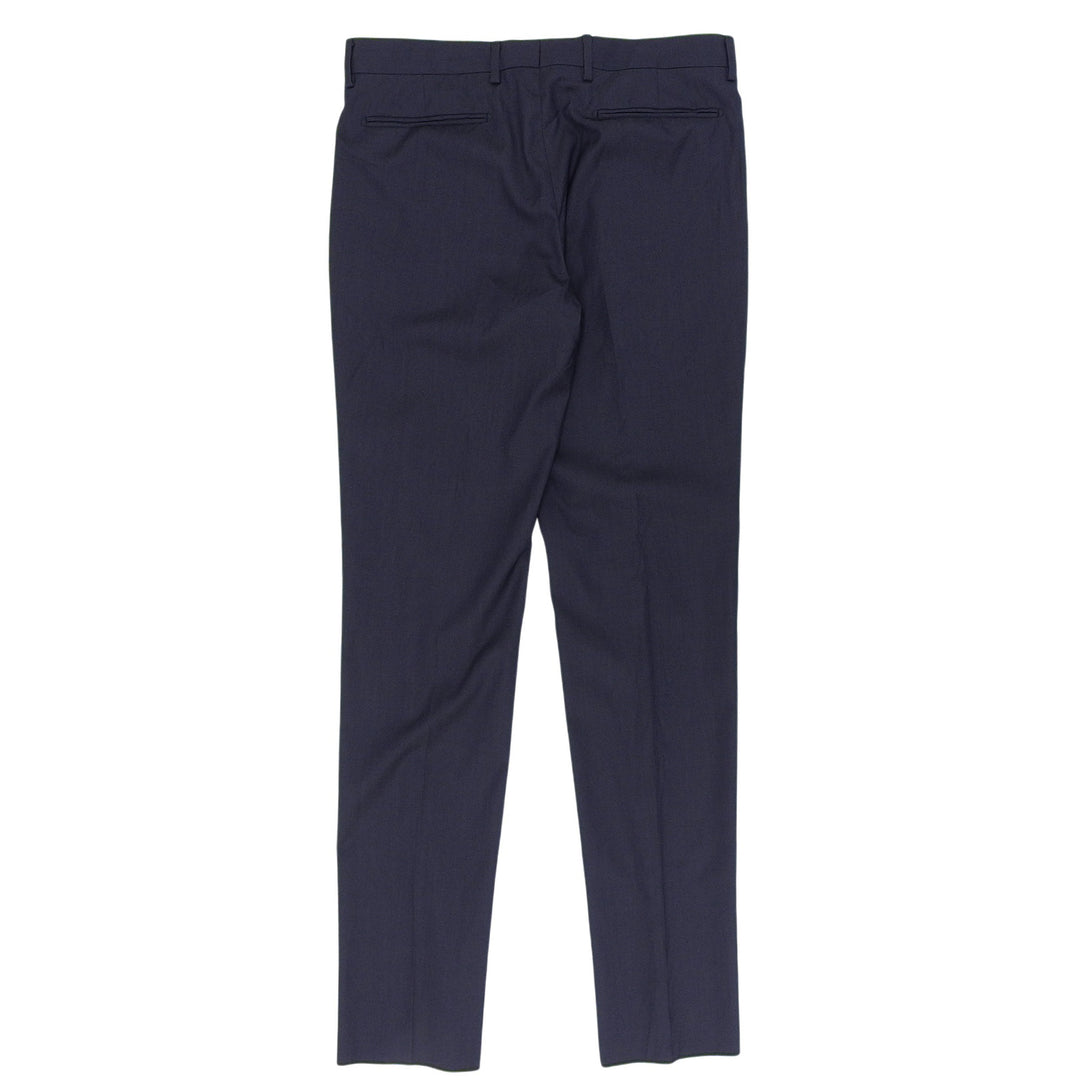 Pristine DIOR slacks Center-press tapered pants Navy wool mens 633C720A5084