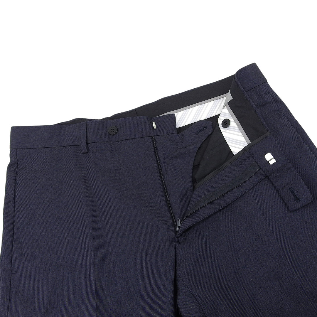 Pristine DIOR slacks Center-press tapered pants Navy wool mens 633C720A5084