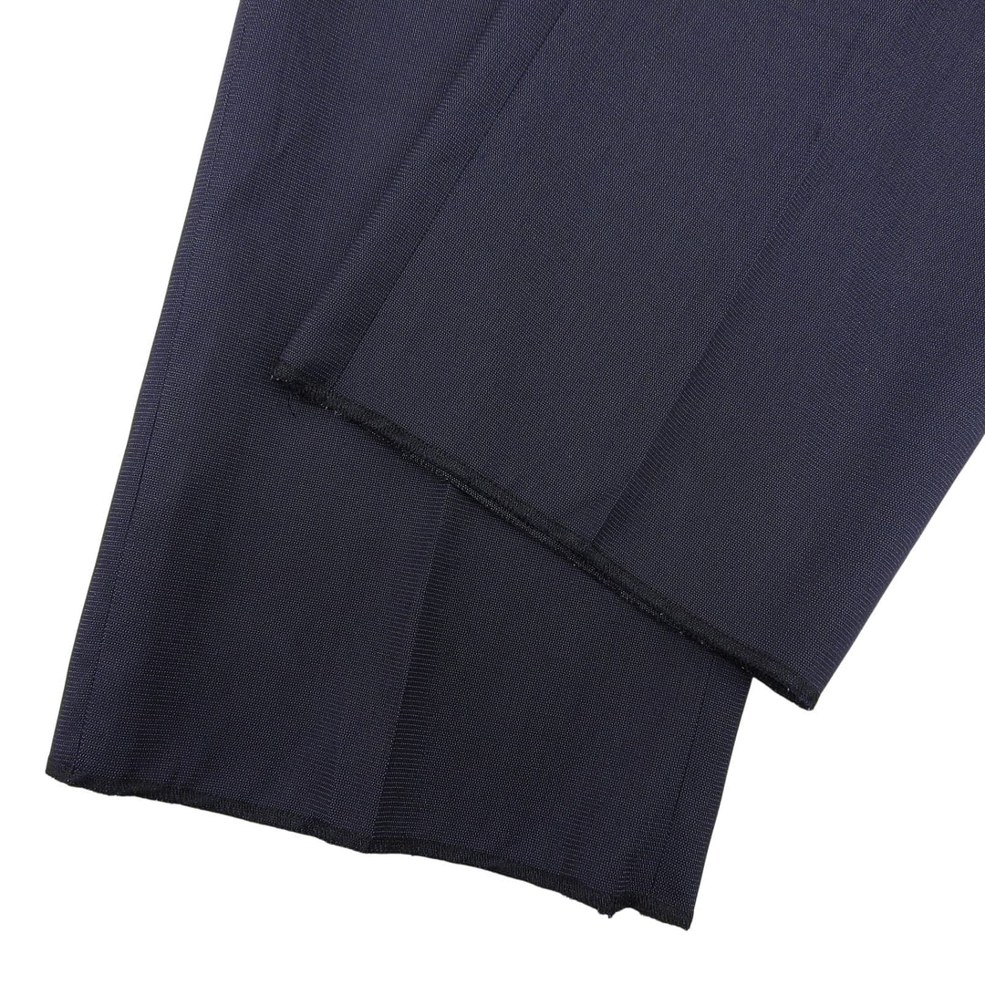Pristine DIOR slacks Center-press tapered pants Navy wool mens 633C720A5084