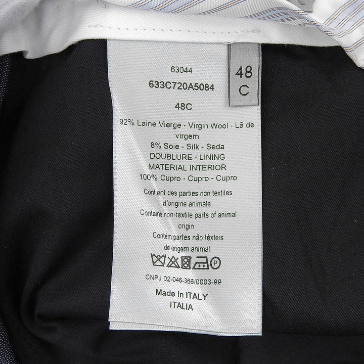 Pristine DIOR slacks Center-press tapered pants Navy wool mens 633C720A5084