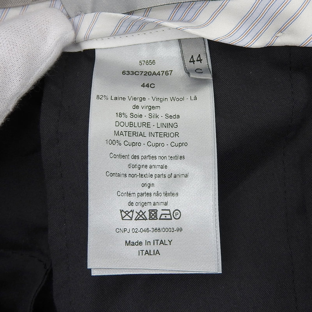 Pristine DIOR slacks Center-press tapered pants Navy wool mens 633C720A4767