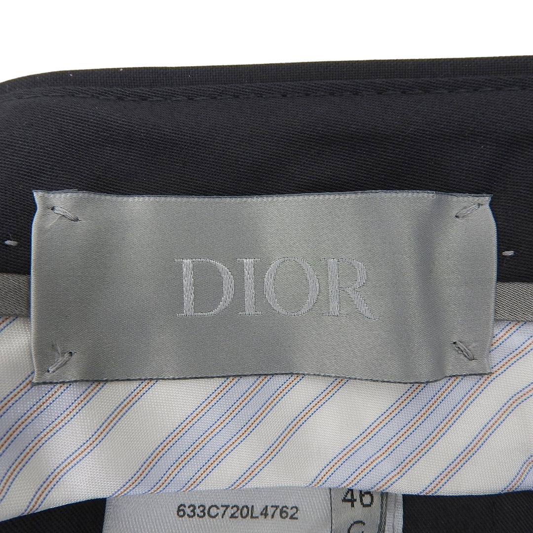 Pristine DIOR slacks Center-press tapered pants black wool mens 633C720L4762