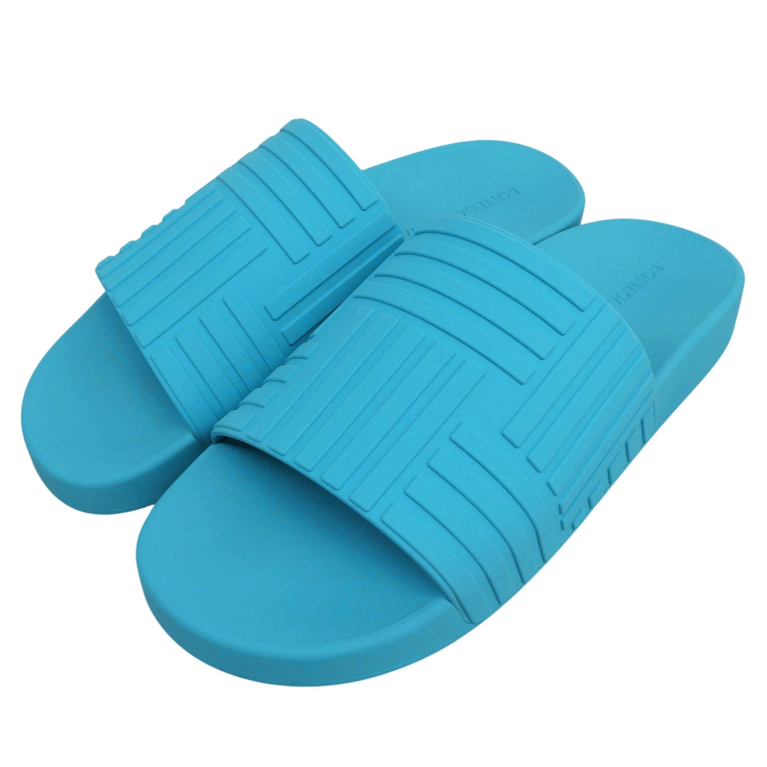 Pristine BOTTEGAVENETA Sandals blue rubber mens 42