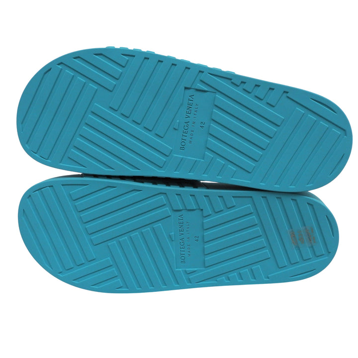 Pristine BOTTEGAVENETA Sandals blue rubber mens 42