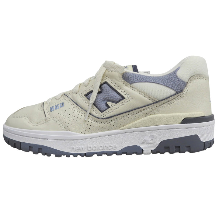 Pristine NEW BALANCE Low cut sneakers N logo leather Ivory mens 25.5cm BB550PLA