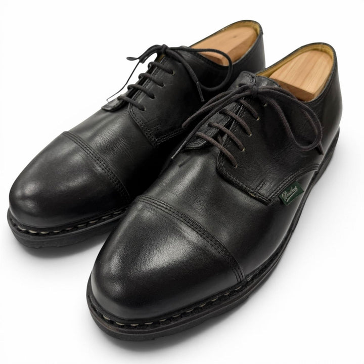 Great Paraboot Dress shoes AZAY Cap Toe Lace Up black leather mens