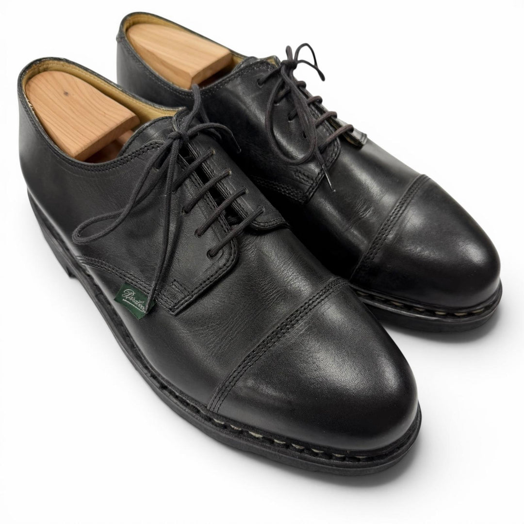 Great Paraboot Dress shoes AZAY Cap Toe Lace Up black leather mens