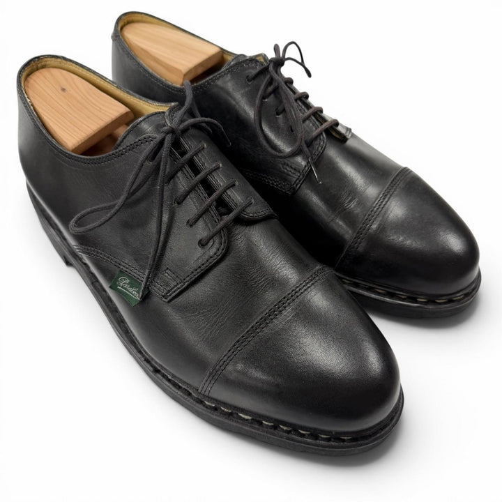 Great Paraboot Dress shoes AZAY Cap Toe Lace Up black leather mens
