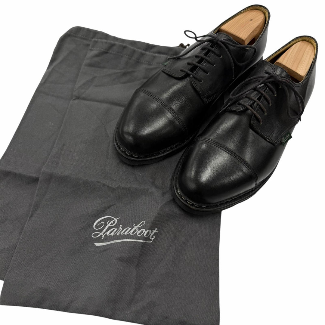 Great Paraboot Dress shoes AZAY Cap Toe Lace Up black leather mens
