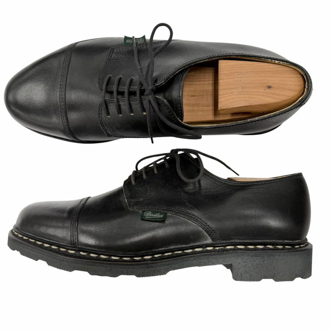 Great Paraboot Dress shoes AZAY Cap Toe Lace Up black leather mens