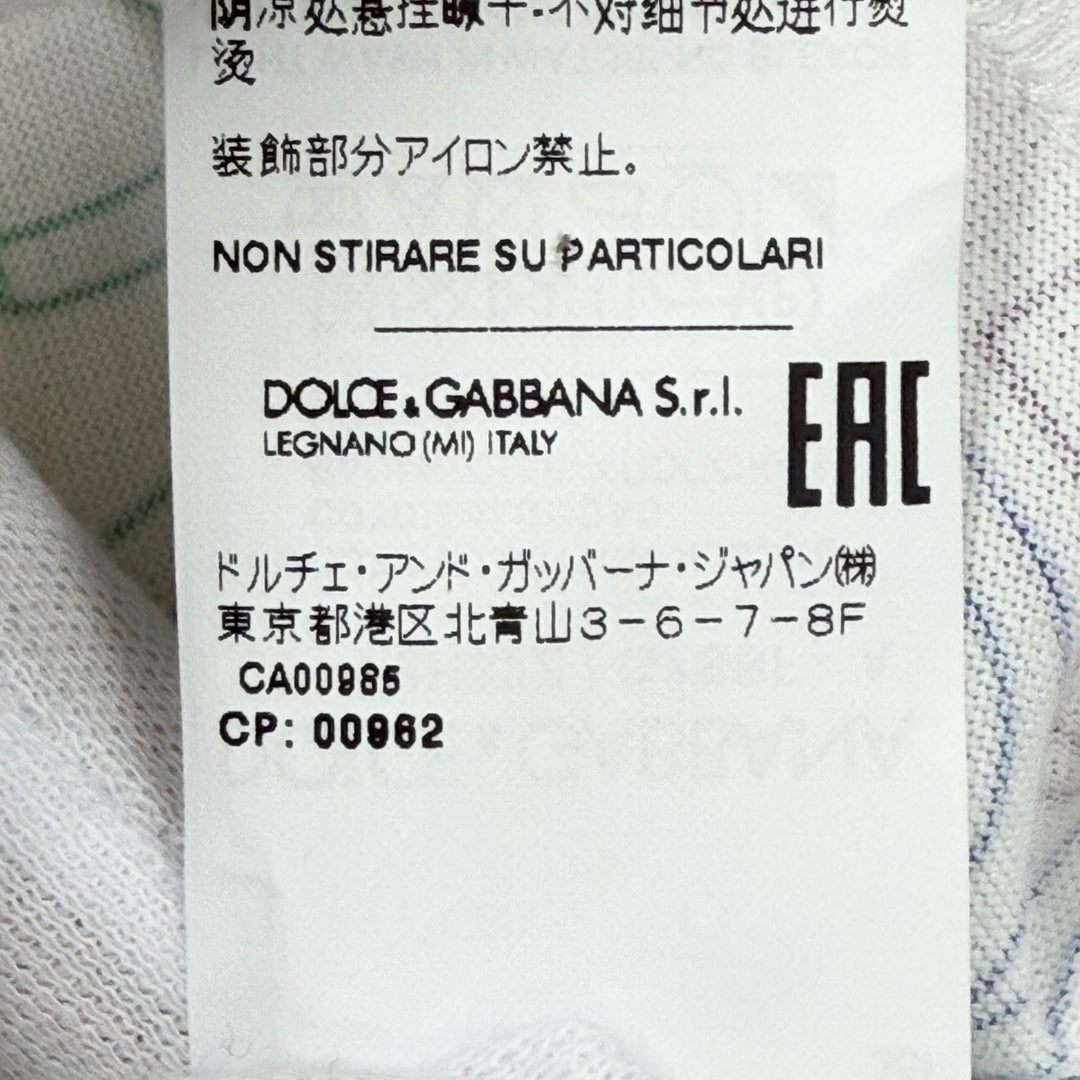 Pristine DOLCE&GABBANA Short sleeve T-shirt Sequined Logo Print 36 F8H32Z