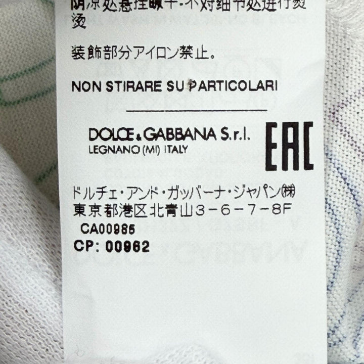Pristine DOLCE&GABBANA Short sleeve T-shirt Sequined Logo Print 36 F8H32Z