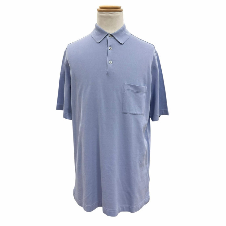 Excellent HERMES Short sleeve polo shirt purple cotton mens XL