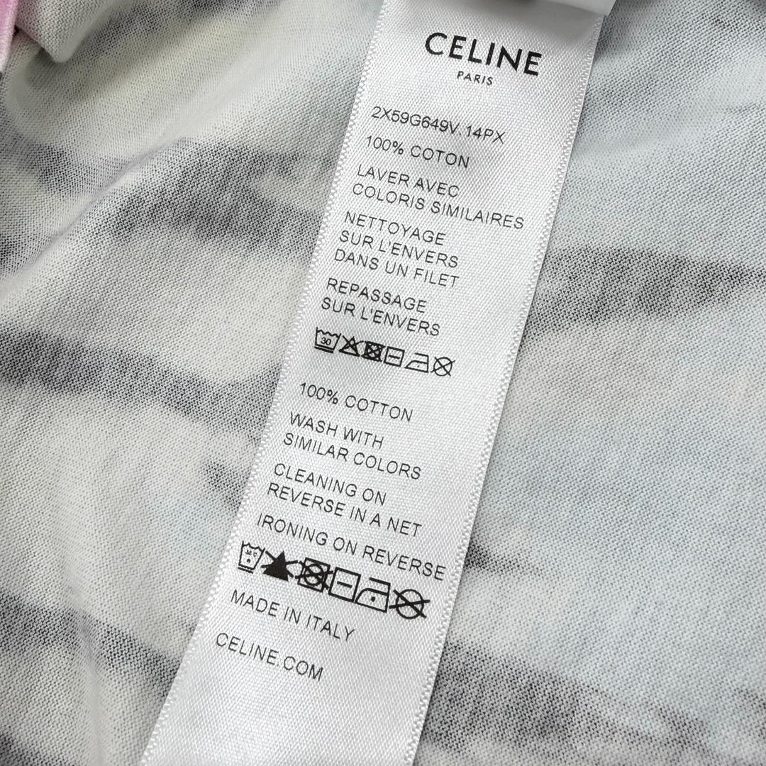 Great CELINE Short sleeve T-shirt Multi cotton mens L 2X59G649V