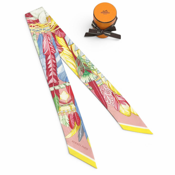 Excellent HERMES scarf Twilly Danse Pacifique silk Women