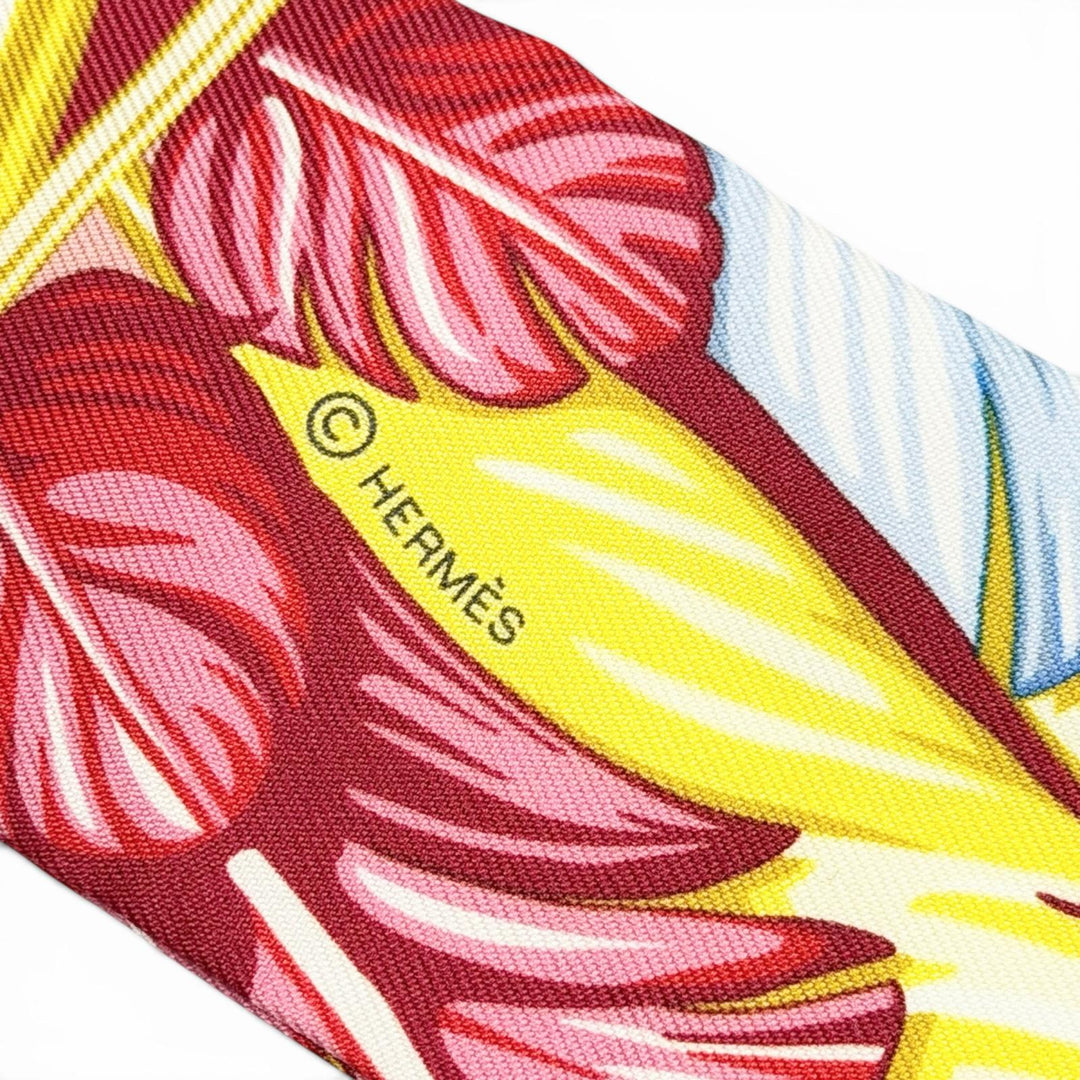 Excellent HERMES scarf Twilly Danse Pacifique silk Women