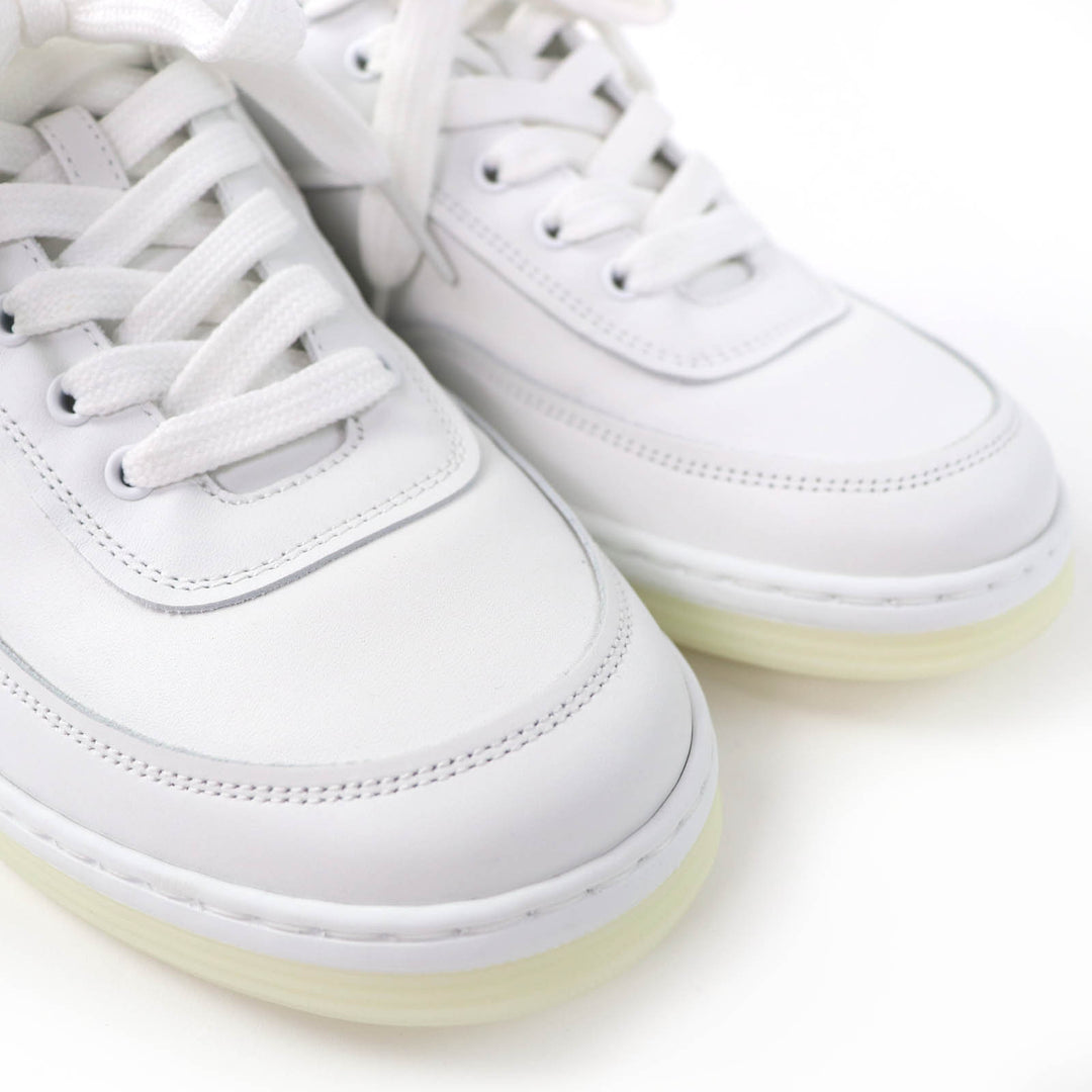 Pristine CHANEL Low cut sneakers COCO Mark leather white leather Women 36 G39978