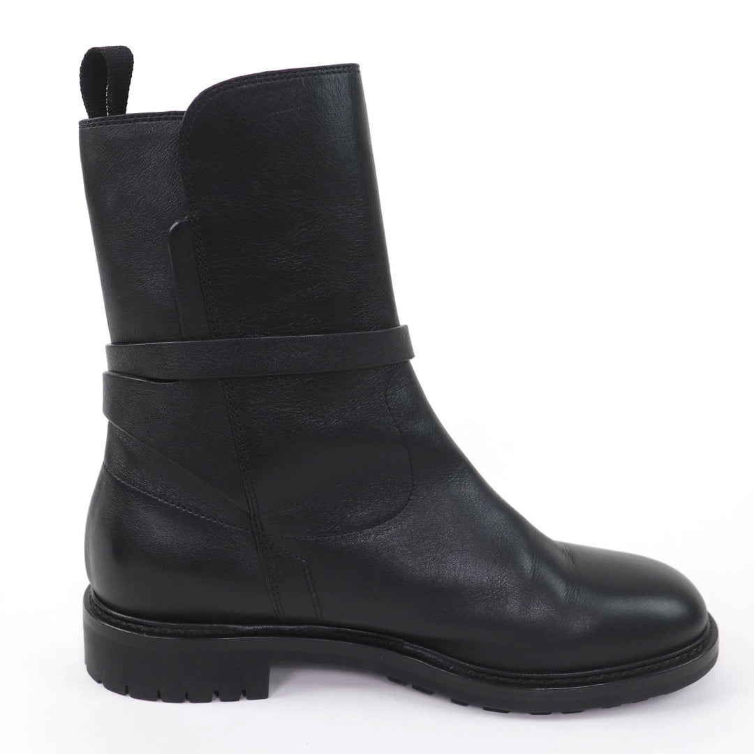 Great Christian Dior short boots EMPREINTE black leather Women 38