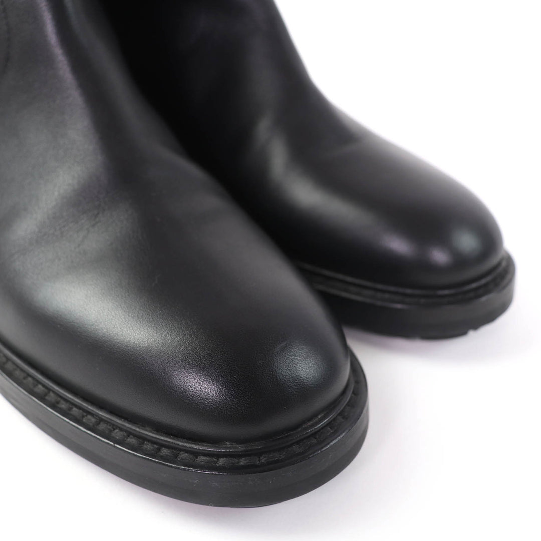 Great Christian Dior short boots EMPREINTE black leather Women 38