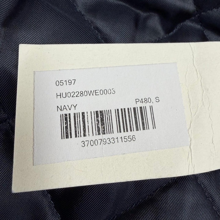 Pristine MAISON KITSUNE mountain hoodie Navy polyamide mens S HU02280WE 0003