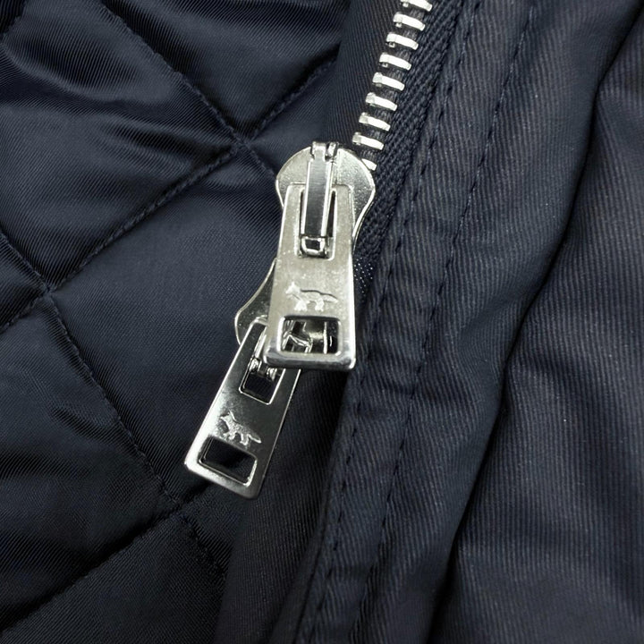 Pristine MAISON KITSUNE mountain hoodie Navy polyamide mens S HU02280WE 0003