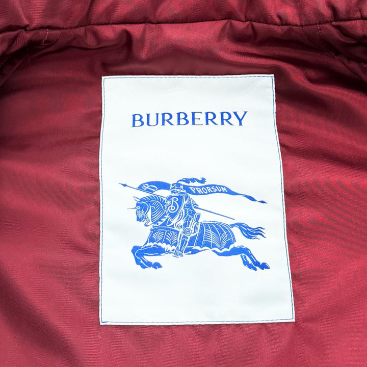 Excellent BURBERRY Jacket Reversible Check Pattern Boa Red acrylic 34 8077407