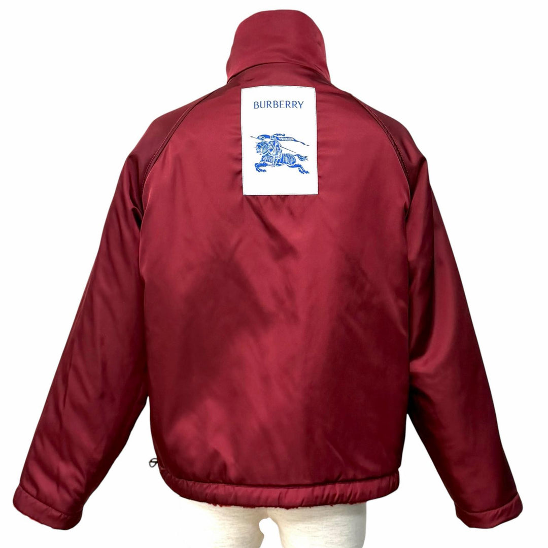 Excellent BURBERRY Jacket Reversible Check Pattern Boa Red acrylic 34 8077407