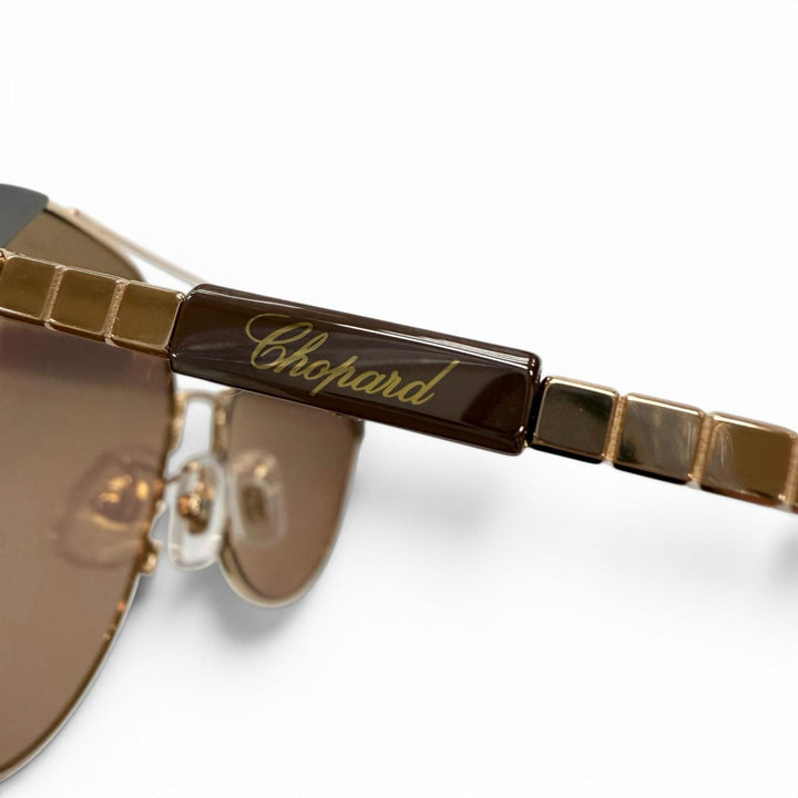 Excellent Chopard sunglasses Pink gold mens SCHC40