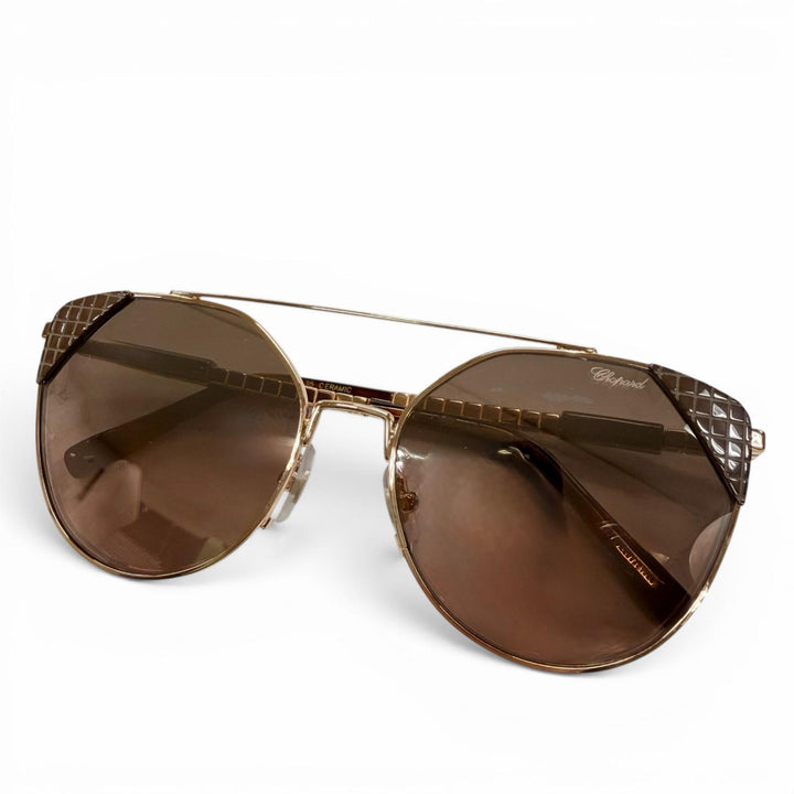 Excellent Chopard sunglasses Pink gold mens SCHC40