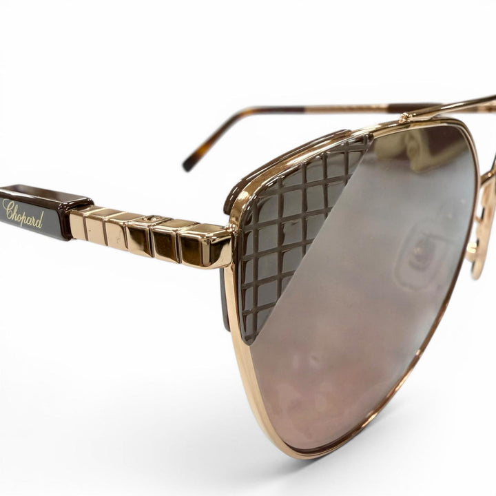 Excellent Chopard sunglasses Pink gold mens SCHC40