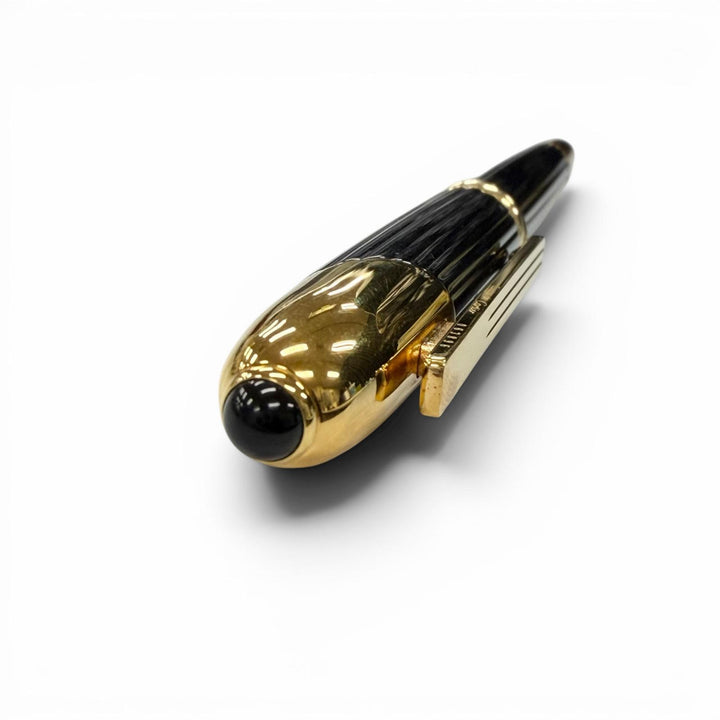 Very Good Cartier Ballpoint pen Cougar de Cartier Trinity black Colored stone