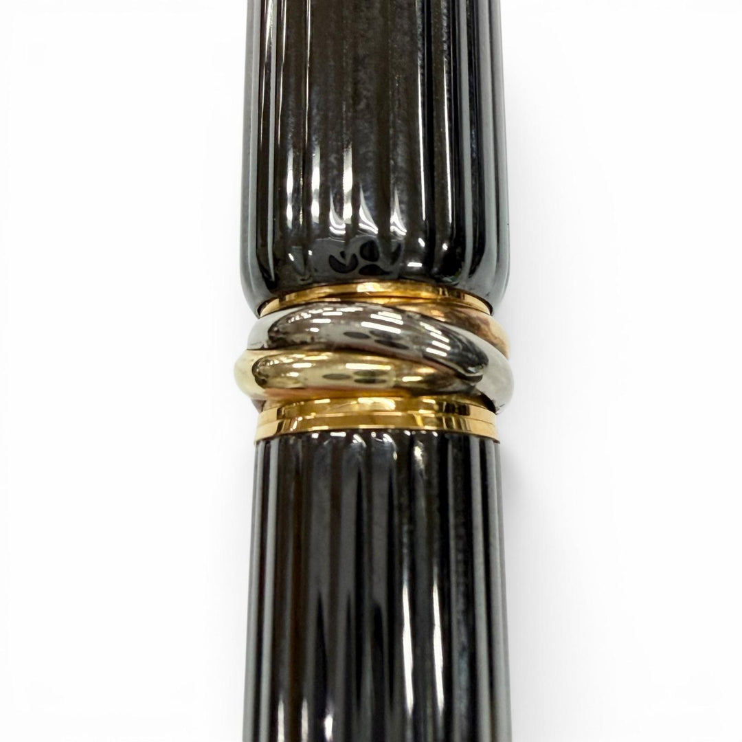 Very Good Cartier Ballpoint pen Cougar de Cartier Trinity black Colored stone
