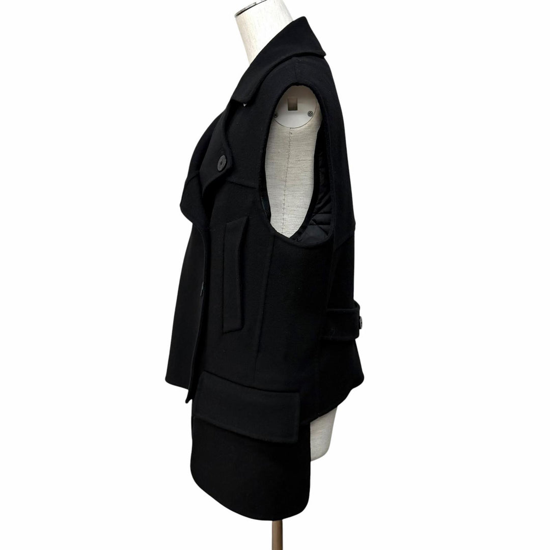 Excellent Christian Dior Best with liner black wool Women 44 350G18A0060