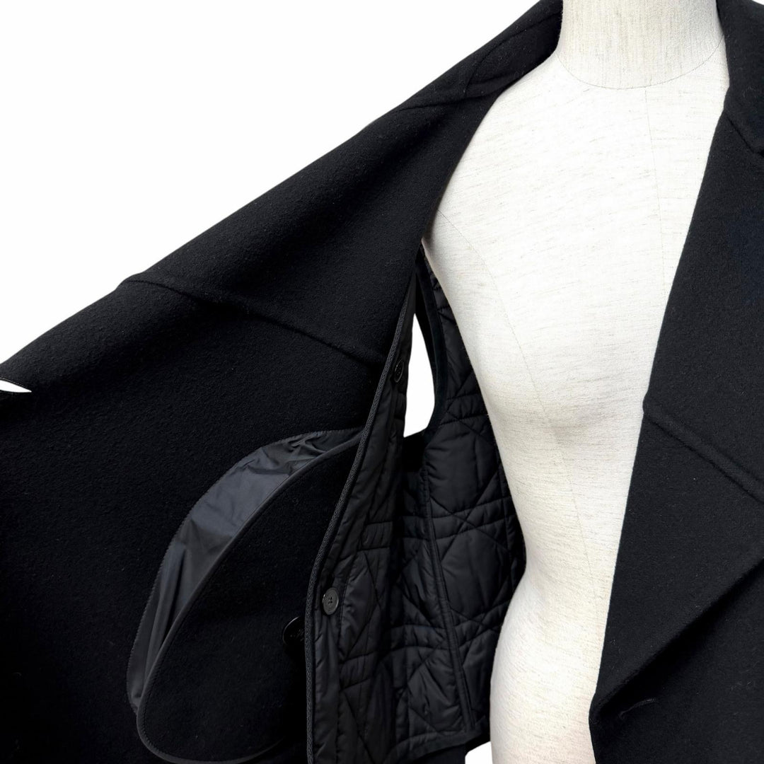 Excellent Christian Dior Best with liner black wool Women 44 350G18A0060