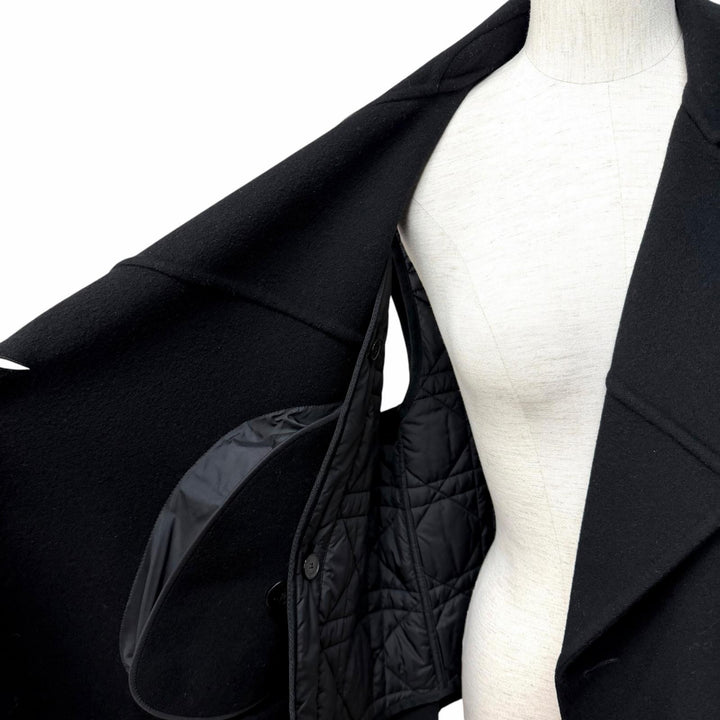 Excellent Christian Dior Best with liner black wool Women 44 350G18A0060