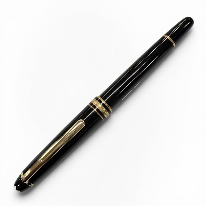 Excellent MONTBLANC fountain pen Meisterstück Classic white star black 14K mens