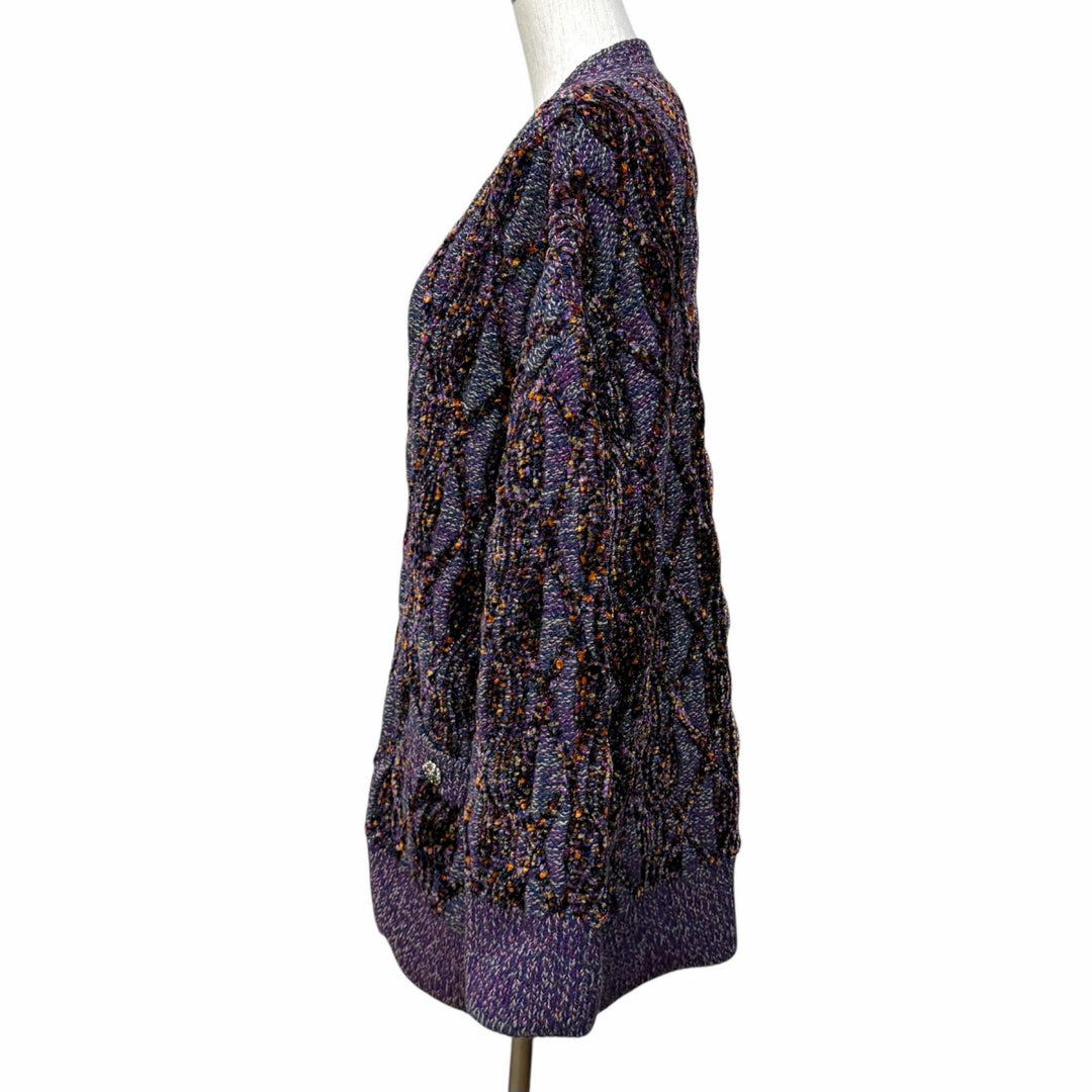 Excellent CHANEL cardigan Purple Viscose Women 38 P73870