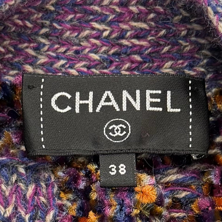 Excellent CHANEL cardigan Purple Viscose Women 38 P73870