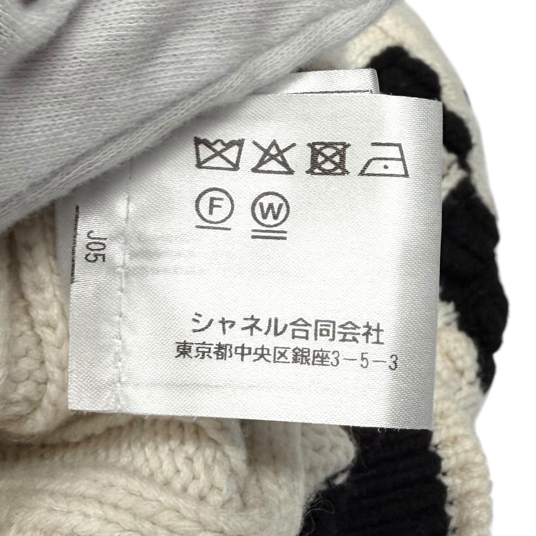 Excellent CHANEL sweater off white cashmere Women 42 P74123