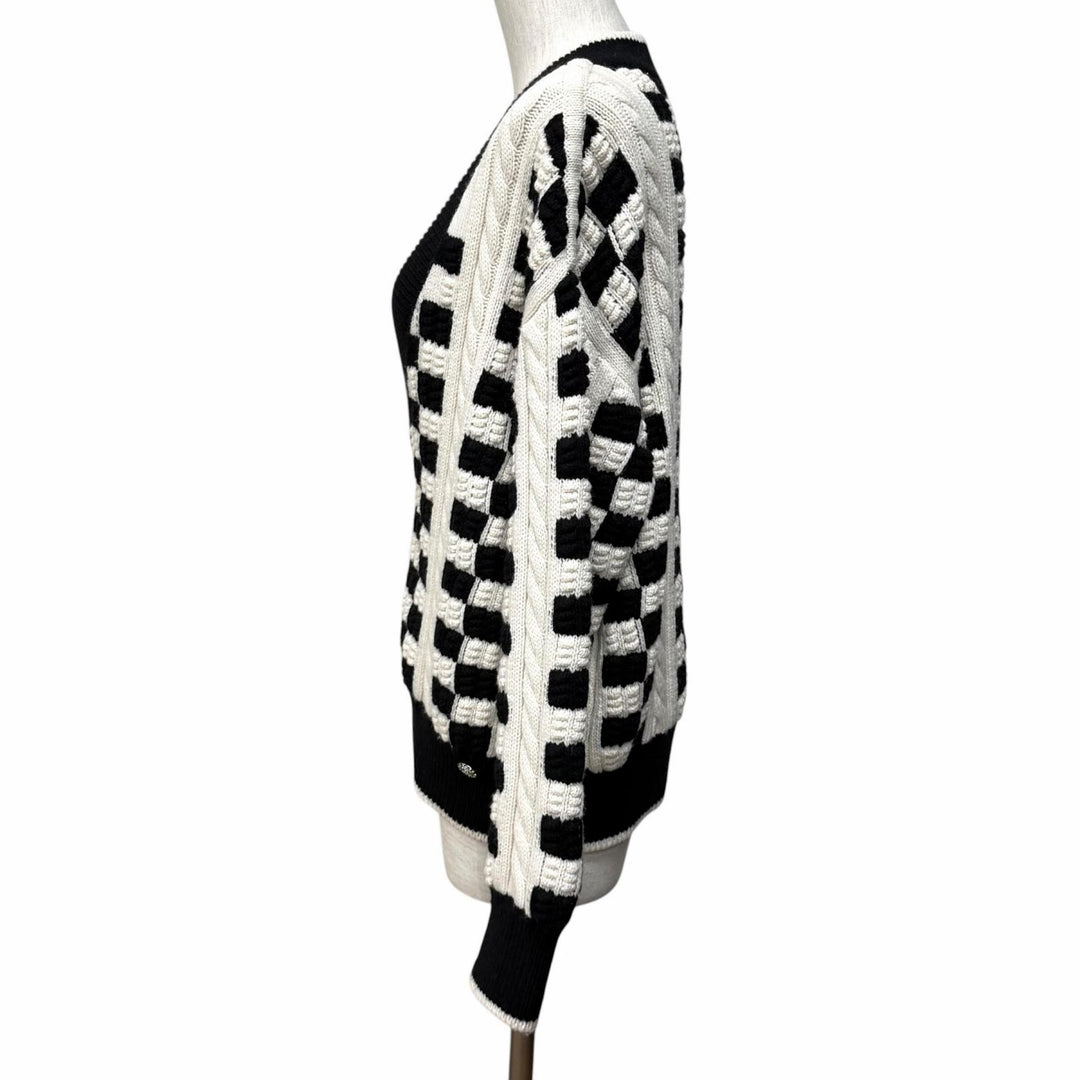 Excellent CHANEL sweater off white cashmere Women 42 P74123