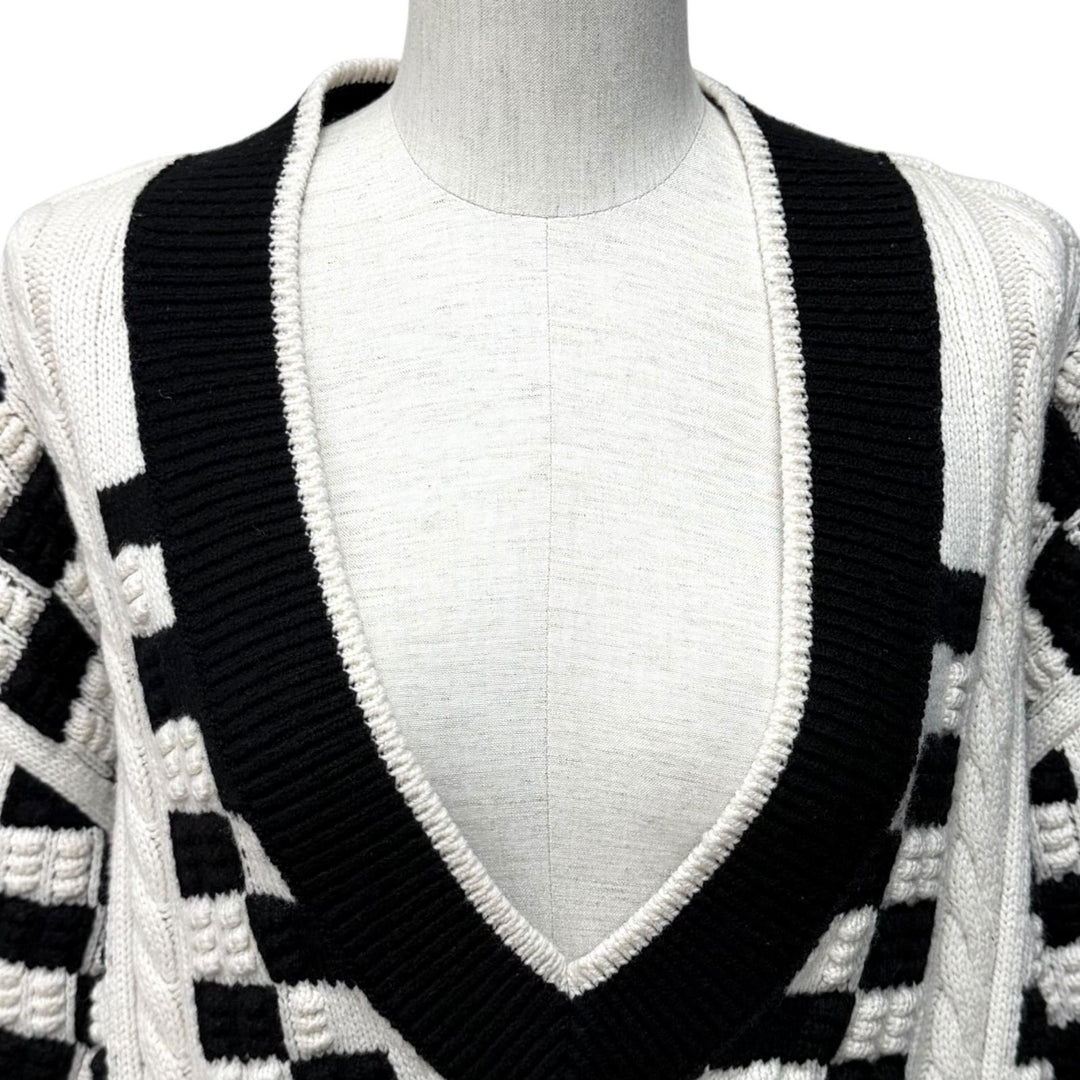 Excellent CHANEL sweater off white cashmere Women 42 P74123