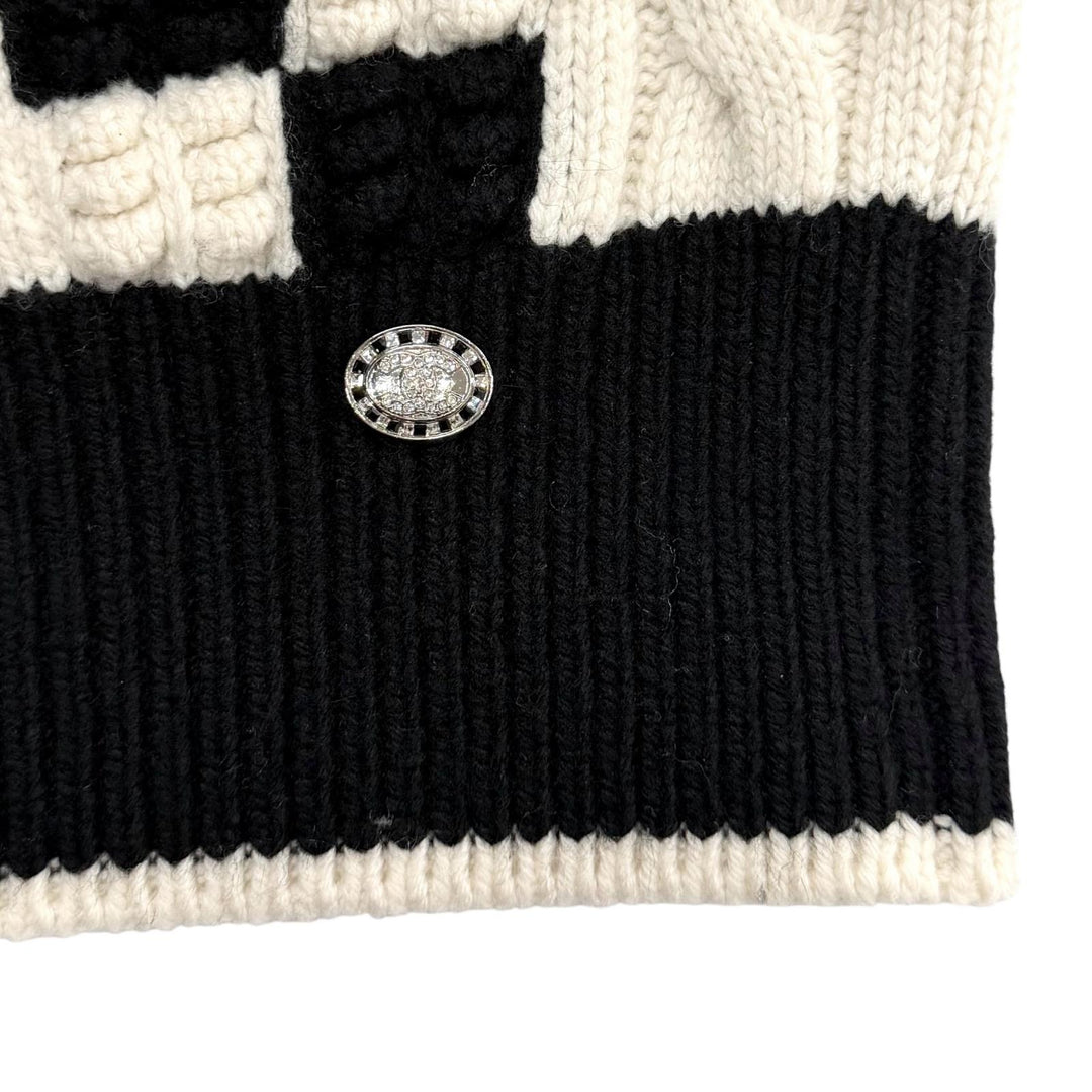 Excellent CHANEL sweater off white cashmere Women 42 P74123