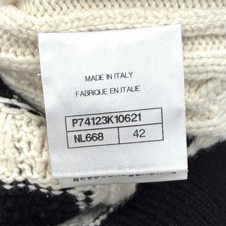 Excellent CHANEL sweater off white cashmere Women 42 P74123