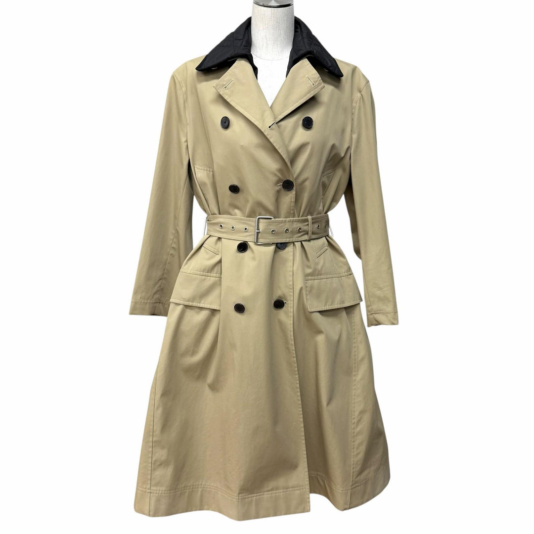 Excellent Christian Dior trench coat beige cotton Women 44 351M62A3332