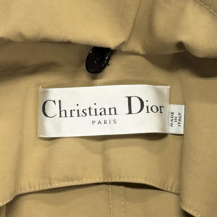 Excellent Christian Dior trench coat beige cotton Women 44 351M62A3332