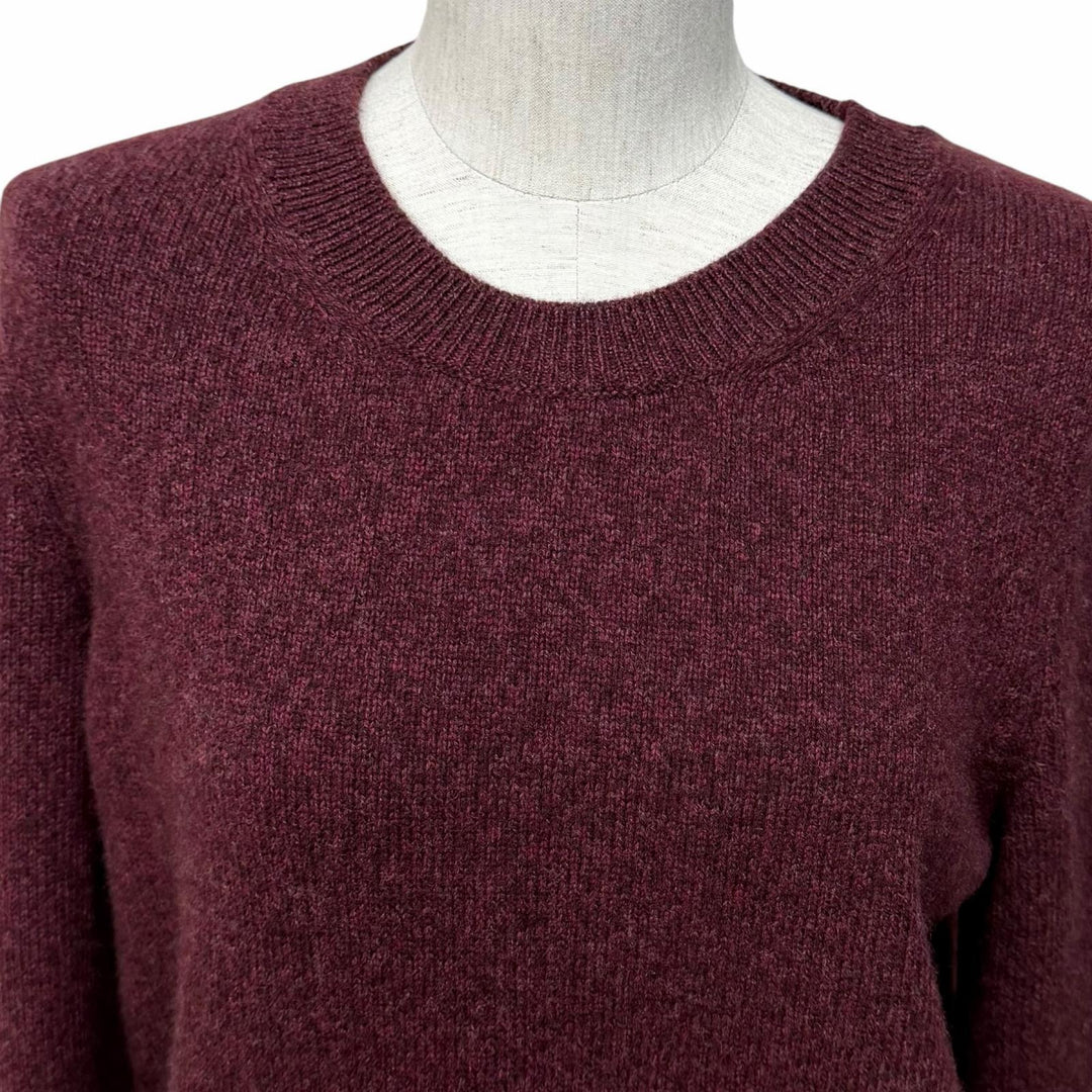 Excellent CHANEL knit Bordeaux cashmere Women 38 P77562